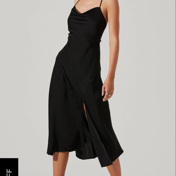 ASTR The Label Black Gaia Midi Dress - Size M - Picture 2 of 4